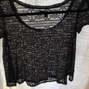 Dark gray patterned T-shirt by American Eagle